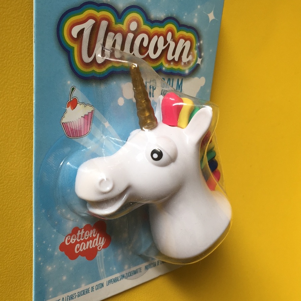 LIP BALM cotton candy UNICORN rainbow horse NEW